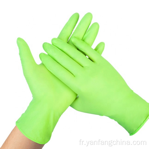 Gants de nitrile de sécurité jetable synthétique lourds